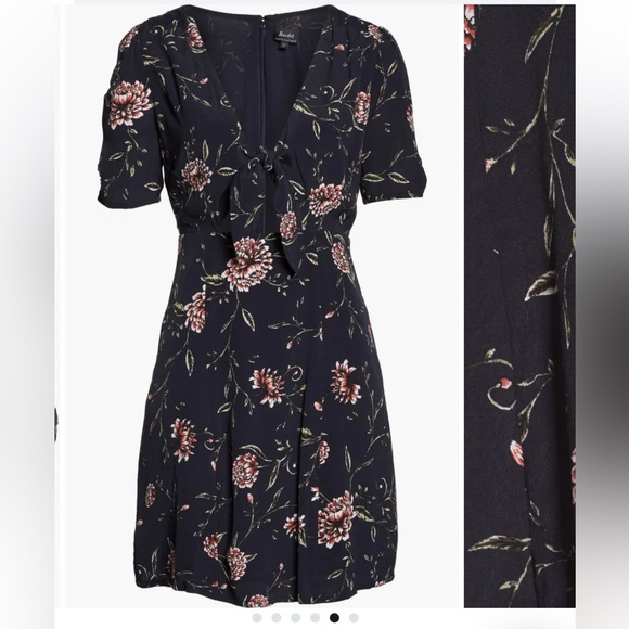 Bardot Tie Front Floral Dress - Picture 5 of 12